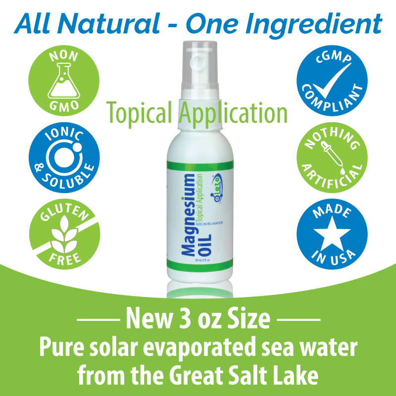 elete Magnesium Oil Spray 3 oz and 12 oz sizes